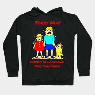 Santa's in Lockdown Kids Cartoon Christmas Hoodie